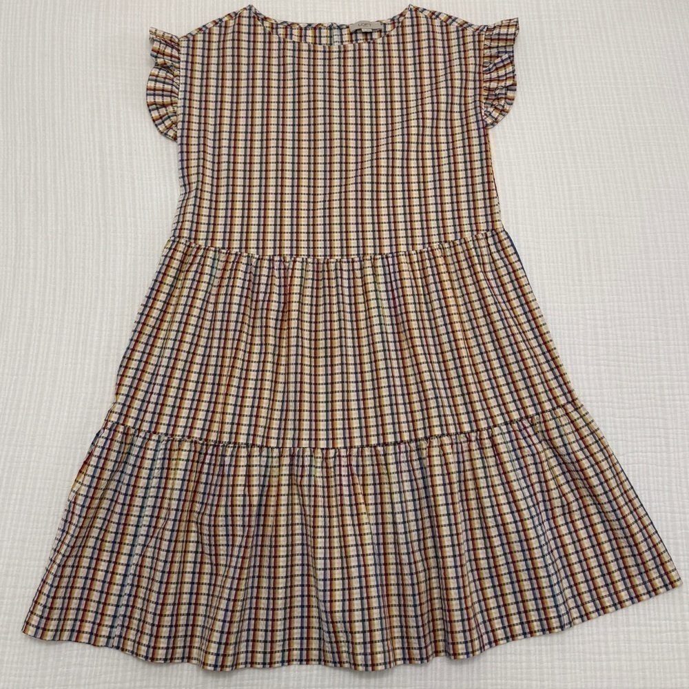 Loft Multi Colored Plaid Dress - Picture 2 of 5